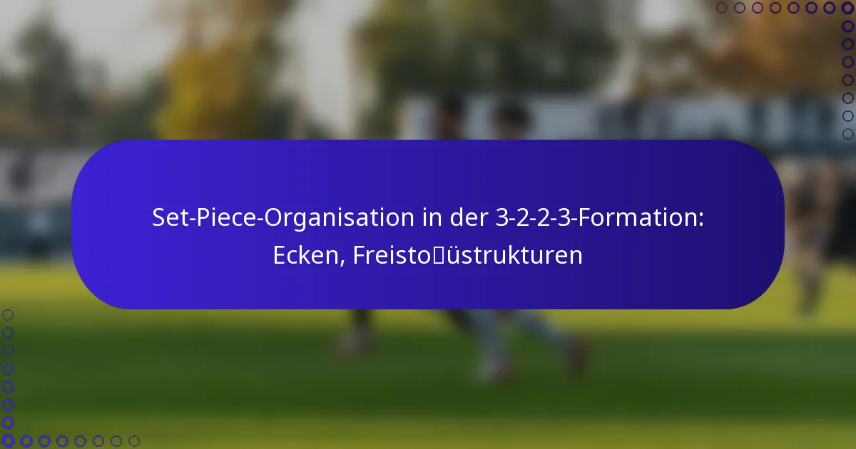 Set-Piece-Organisation in der 3-2-2-3-Formation: Ecken, Freistoßstrukturen